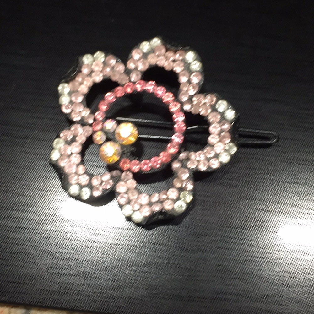 FLOWER BLING BARRETTE
